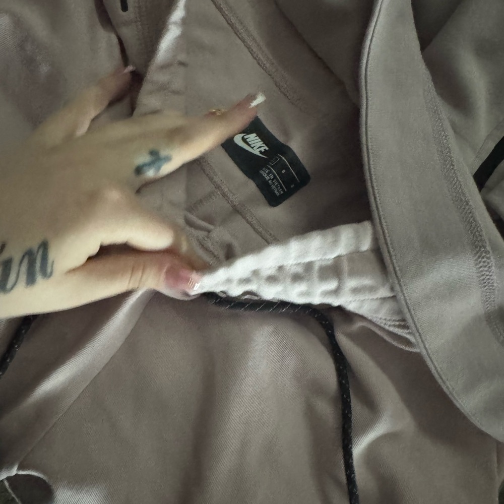 Nike Light Beige Zip-Up Hoodie